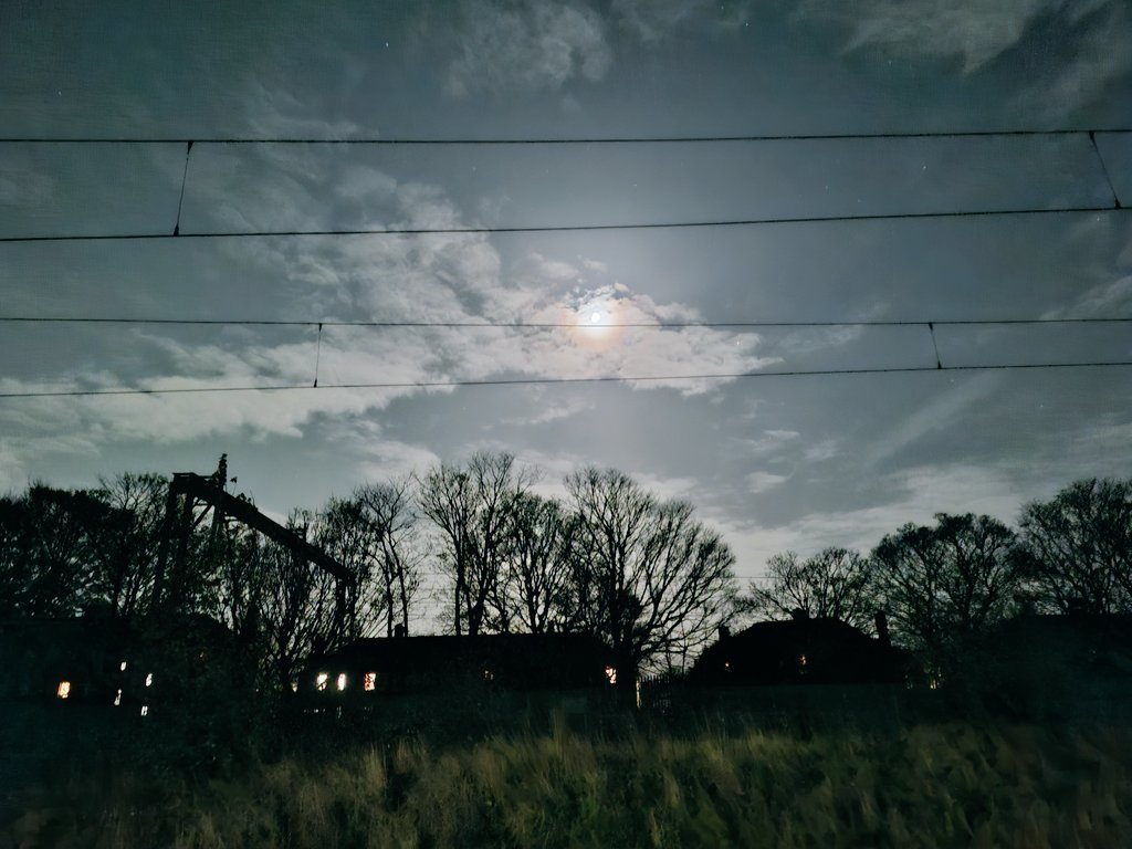 #Moon #Trees #PowerLines