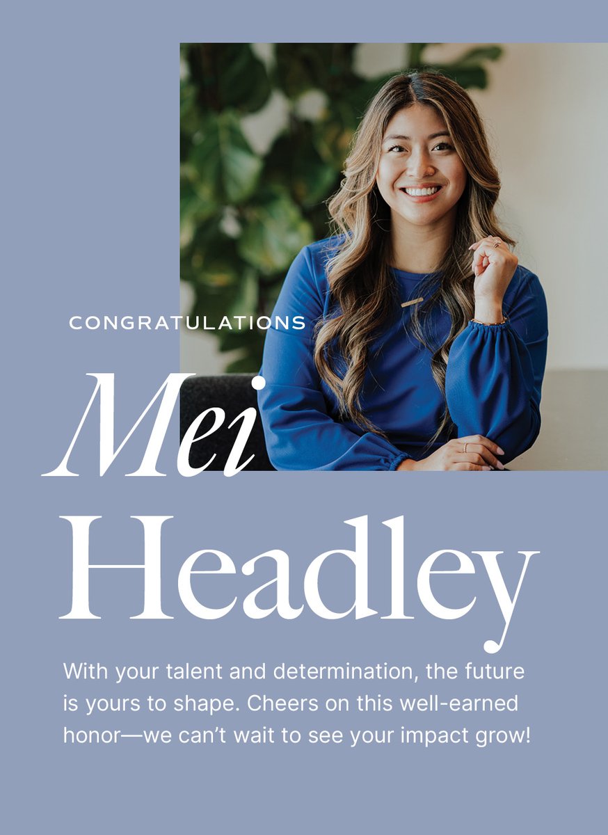 mercatopartners's tweet photo. The @UtahBusiness '20s in their 20s' list has officially dropped, and we couldn't think of anyone better deserving then our very own Mei Headley.

Congratulations, Mei! We can't wait to see your impact continue to grow. https://t.co/mlDlrnJkUN
