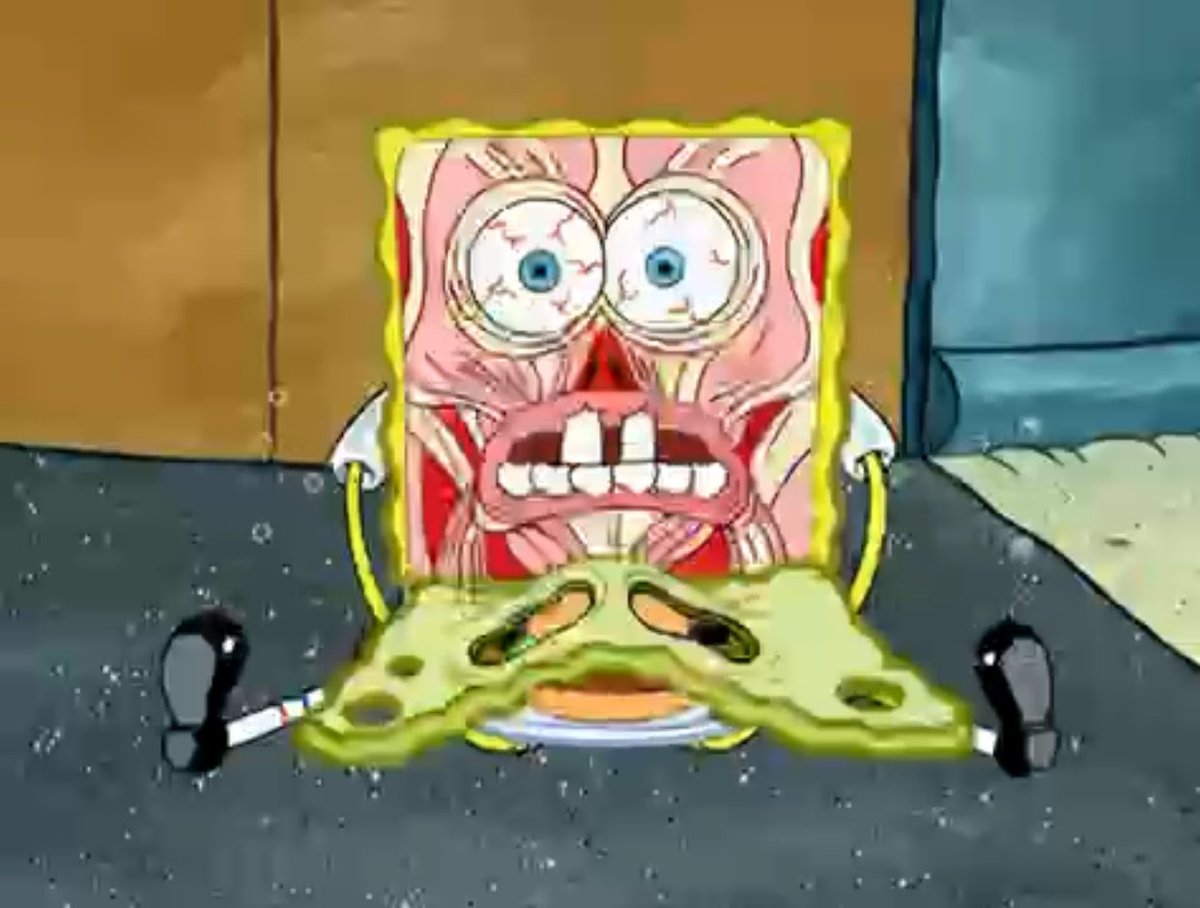 Swag_K1RBY's tweet photo. Why did Season 6 SpongeBob have a thing for peeling skins https://t.co/mqzS46nZlV