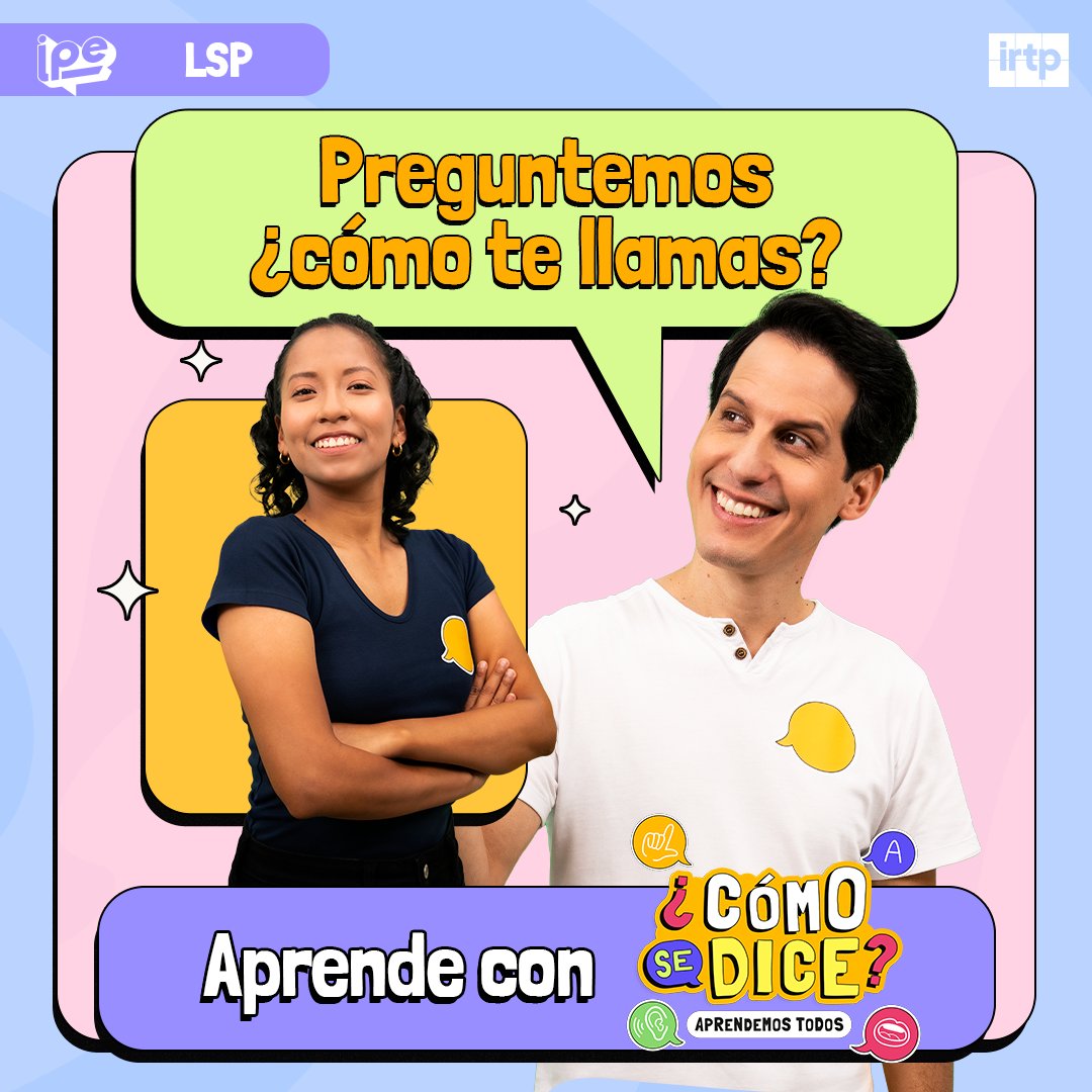 ¿Sabes cómo preguntar "¿cómo te llamas?" en Lengua de Señas Peruana? Descúbrelo en este episodio de Cómo se dice y amplía tus formas de comunicarte. ¡Dale click y aprende con nosotros! 
📷 Mira el episodio aquí bit.ly/3BPHKVE
#CómoSeDice #LenguaDeSeñasPeruana #CanalIPE