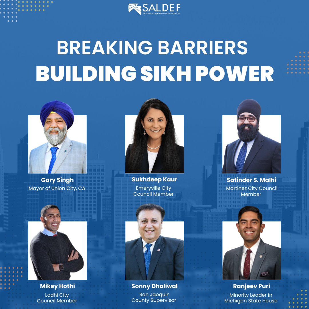 SALDEF's tweet photo. Our #MondayMotivation are the incredible strides being made by Sikh Americans across the USA!
Across all levels of government weโre seeing Sikhs stepping up to serve their communities.
Want to be part of the next generation of Sikh leaders? Check out SALDEF's #SikhLEAD program! https://t.co/iBlHx3oZww