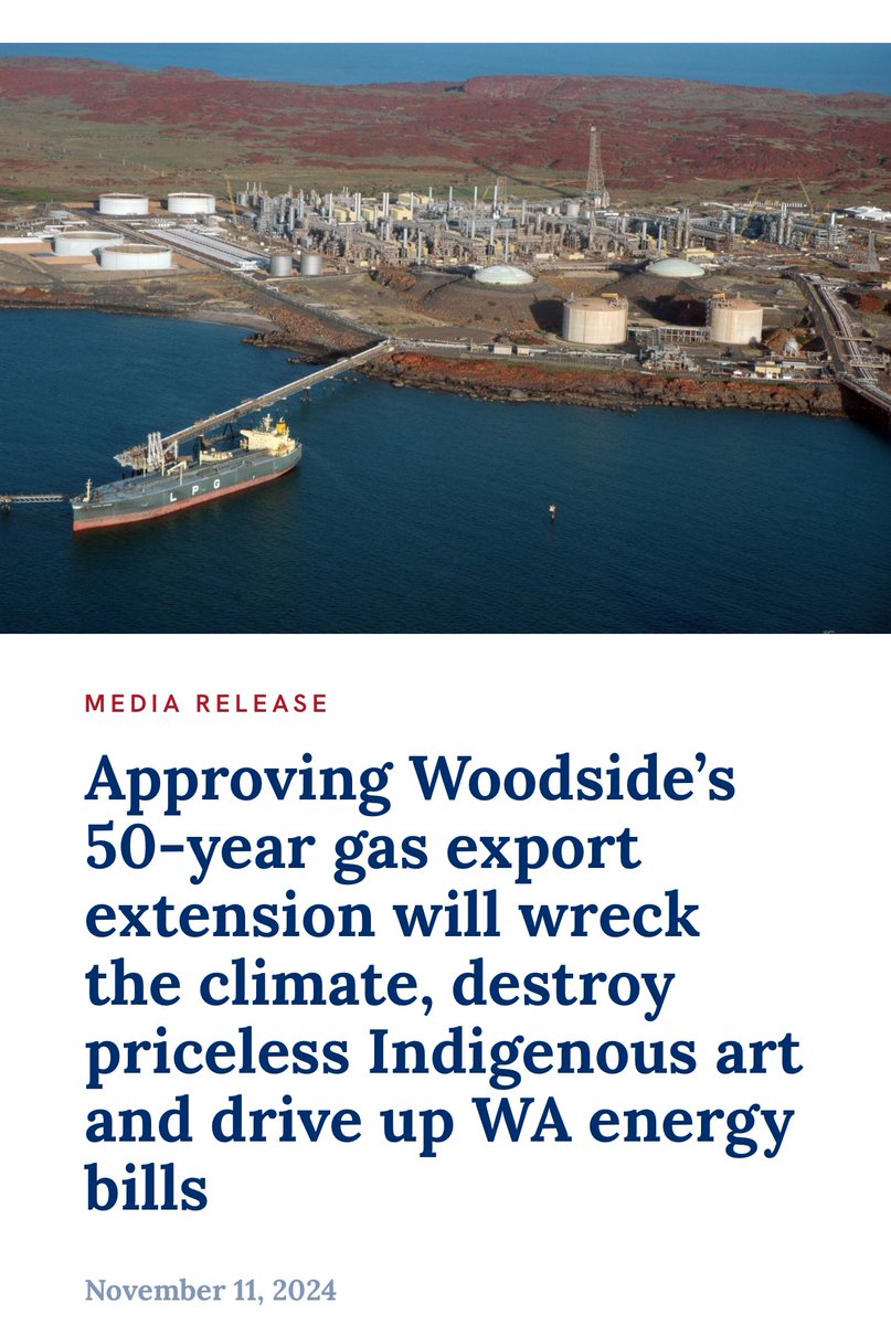 If WA Labor approves this, <a href="/AustralianLabor/">Australian Labor</a> and @tanyaplibersek will have to decided whether to approve a new export gas project with 4.3 BILLION tonnes of emissions.

Should play well in progressive marginal seats in the lead up to the election. 

australiainstitute.org.au/post/approving…