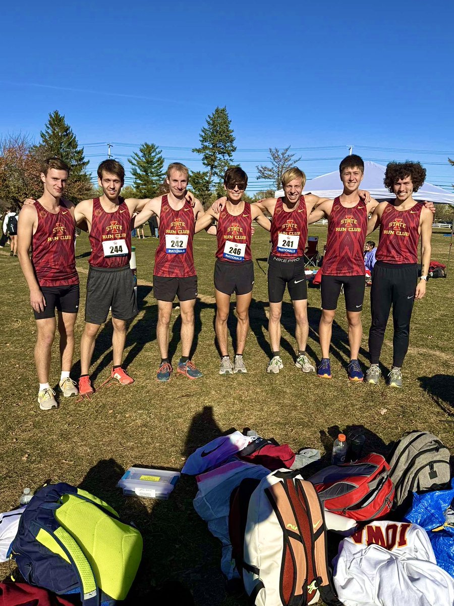 Run_ISU's tweet image. NIRCA Nationals📍
Super proud of our men’s team that competed this past weekend in Hershey, Pennsylvania at nationals. Hard course but such hard efforts to end the season🏃🏼‍➡️

Shoutout‼️
Adrian Welton, 14th place, first team all American