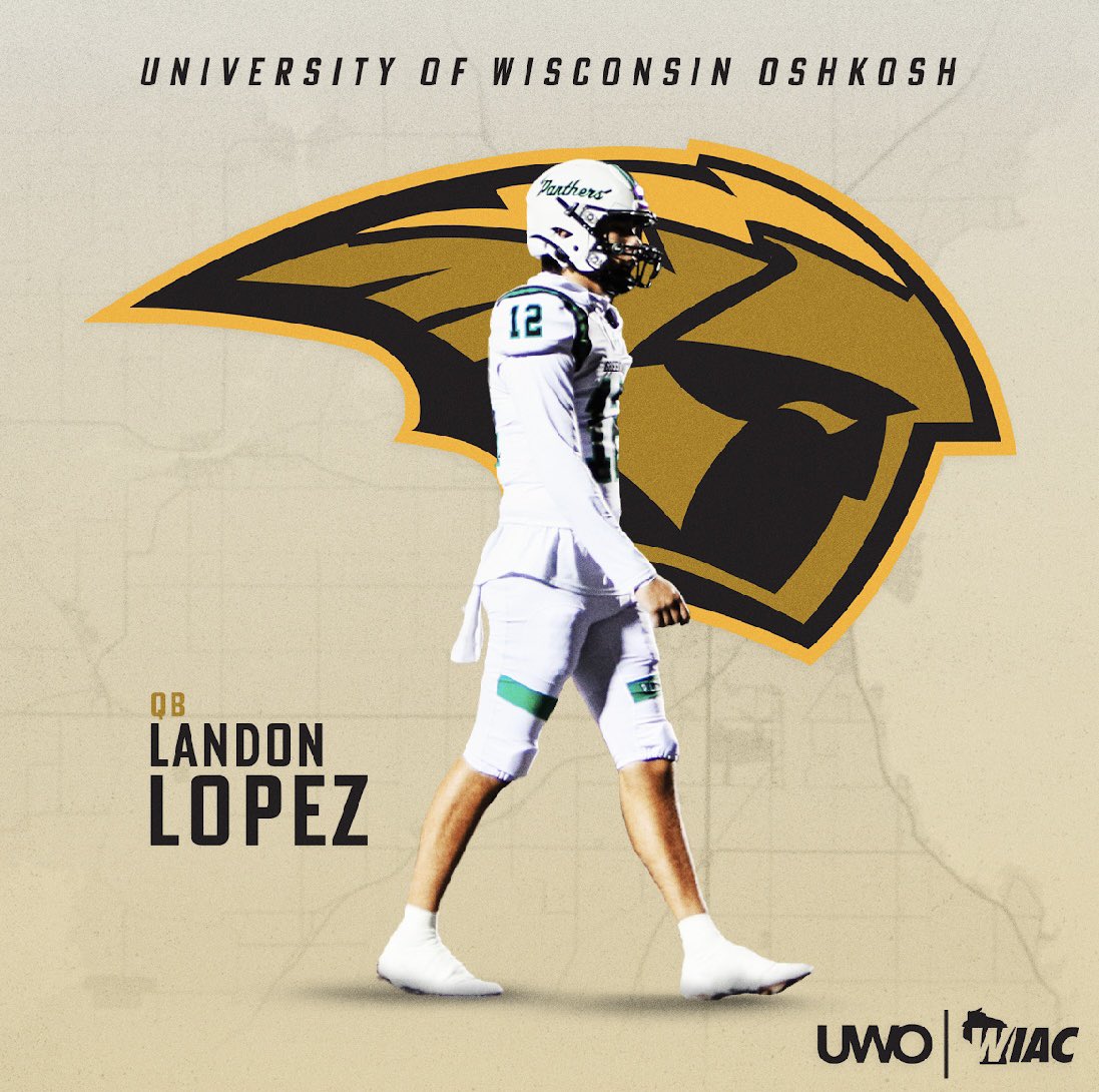 _LandonLopez_'s tweet image. Blessed to announce my commitment to UW-Oshkosh🖤💛 @MJ_NFLDraft @travisWSN