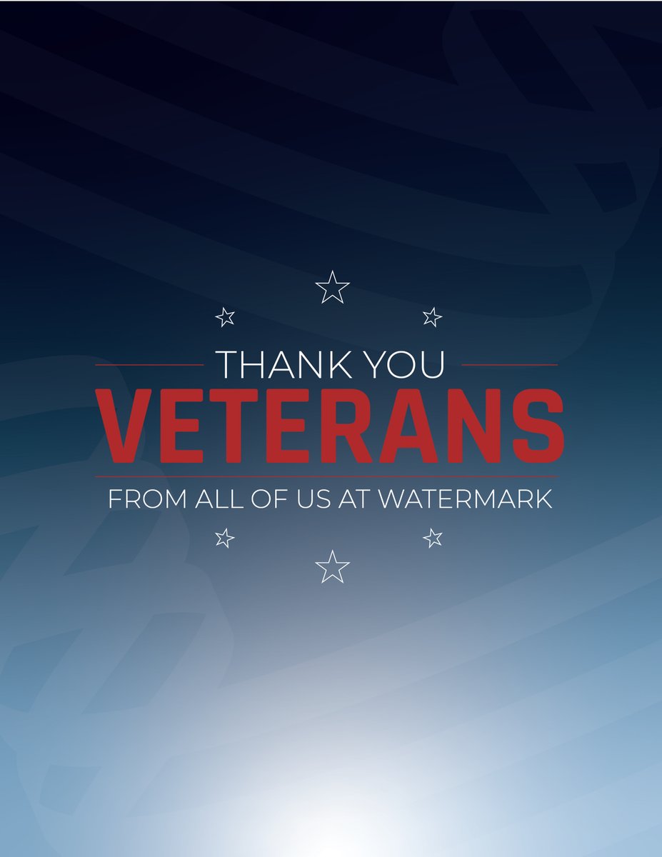 This Veterans Day, Watermark honors and thanks all those who have served. Thank you 🇺🇸
