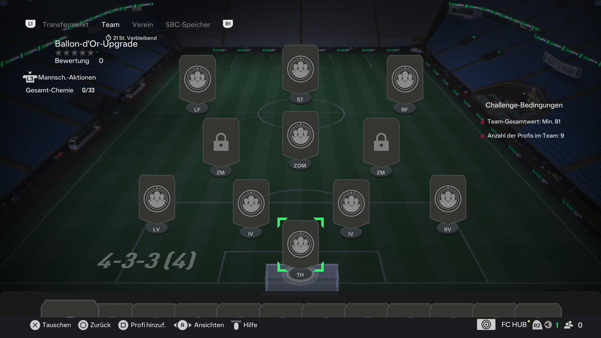 CAANO46's tweet image. Wen will EA eigentlich mit dieser SBC verarschen? 

Angebliches 81er Team. Mit 2 gesperrten Slots. Also braucht ihr eigentlich ein 84er Team☠️☠️

Kosten: 22K💸

Ihr müsst also mind. 1x 87er und 1x 86er ziehen, damit ihr auf +-0 kommt hahah