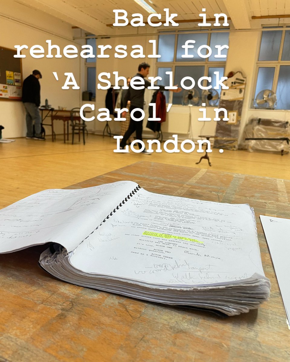 Back in rehearsal for the remount of ‘A Sherlock Carol’… #theatre #theatreproduction #londontheatre