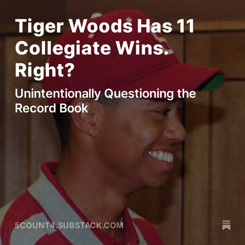 CGolfBook's tweet photo. Obligatory link to my post on Tiger Woods that breaks down all of his collegiate events:
👀⬇️
https://t.co/x6wSEyiC7y https://t.co/gmQuav0hnM