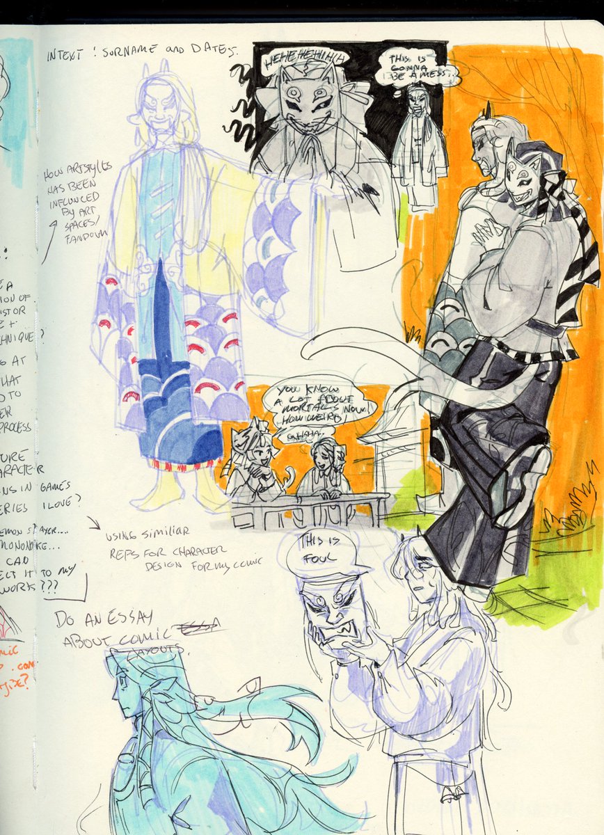 Sketchbook pages that I scanned!!!
@dannyh4ll drew the funny ld statues on page 3
#art