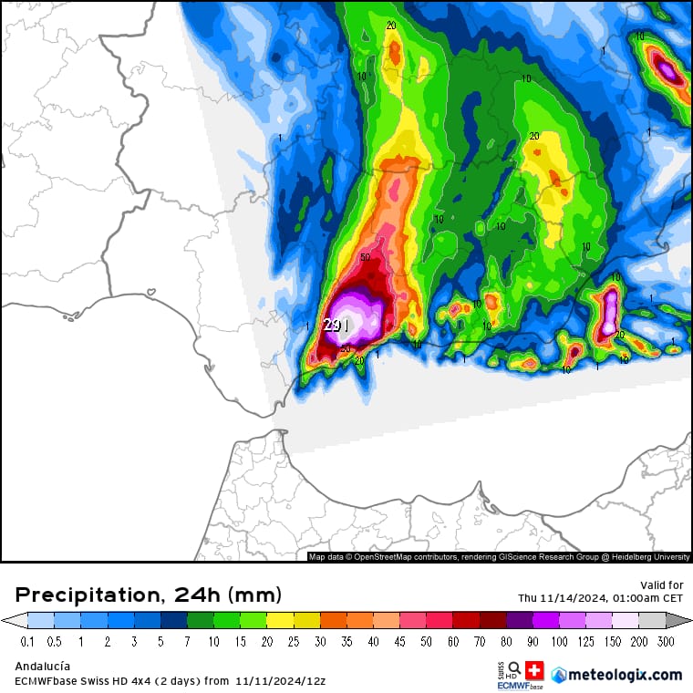 objtormentas's tweet photo. No es cuestion de alarmar sino de prevenir. Se cumplirá o no pero de momento la nueva #DANA pone a #Malaga en el epicentro y el riesgo de inundaciones esta patente para el miércoles Mantente atento a próximas actualizaciones ! https://t.co/UH3YYmjUAE