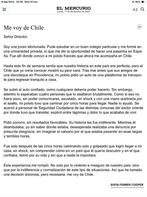 IgnacioIriarte's tweet photo. La historia del francés que caminó 5 horas con una mano quebrada por las calles del sector oriente, luego de ser brutalmente asaltado, que se topó con seguridad ciudadana de diversas comunas y nadie lo ayudó me parece inverosímil.
Me acordé del marido de la Paty Maldonado. https://t.co/YOsmaR2TSL