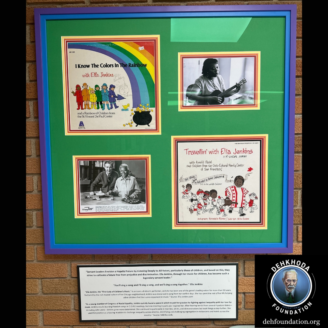 Rest in harmony, Ella.

#EllaJenkins #DehFoundation #InternationalServantLeadersMuseum
#RememberTheCandles #ServantLeadership #MusicForAll #LegacyOfLove
#ChildrensMusic #CulturalUnity #HonorAndRemember

(Ella Jenkins Exhibit at the International Servant Leaders Museum)