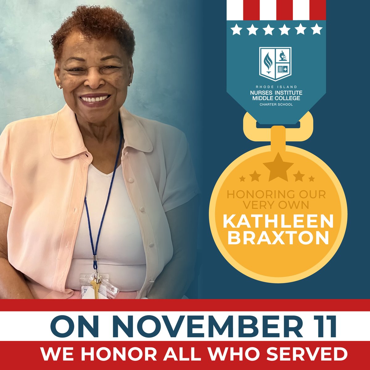 On November 11th, we honor all veterans for their service and sacrifice. Today, we also take a moment to recognize our very own Kathleen Braxton, whose dedication and courage inspire us all. Thank you for your service, Kathleen, and to all who have served. #VeteransDay #rinimc 🇺🇸