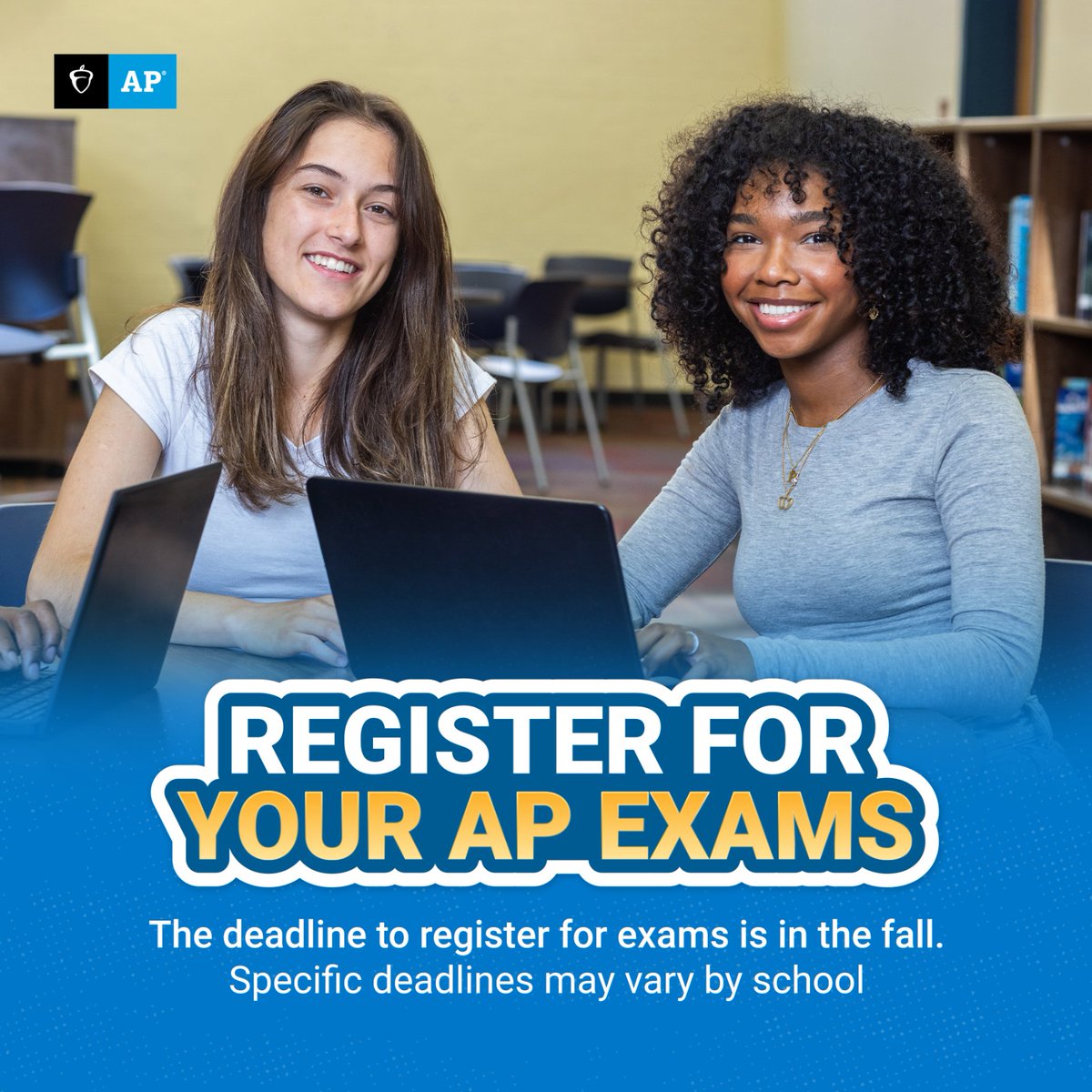 Don’t forget to register for your #APExams by the end of this week. 🗓️ Check with your AP teachers for your school’s specific deadline. 

🔗 Learn more: spr.ly/6013SAok9