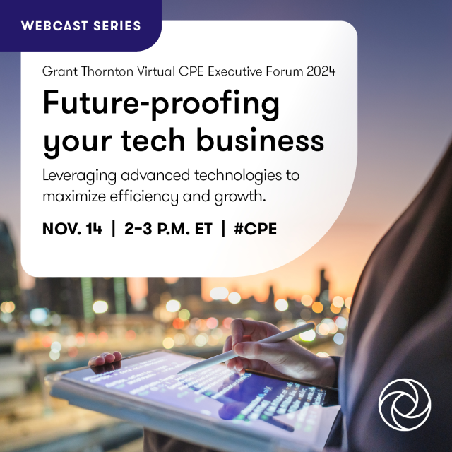 RUSSOCPANYC's tweet photo. Missed day one of @GrantThorntonUS’s #CPE Executive Forum #WebcastSeries? There’s more to come on Nov. 14 &amp; 21. Earn CPE credits &amp; get insights on modernization, post-election updates, energy credits and more. Don’t miss out—register now! #webcast #webinar https://t.co/DdvwCVZ1xQ https://t.co/QFmN6YG3M7