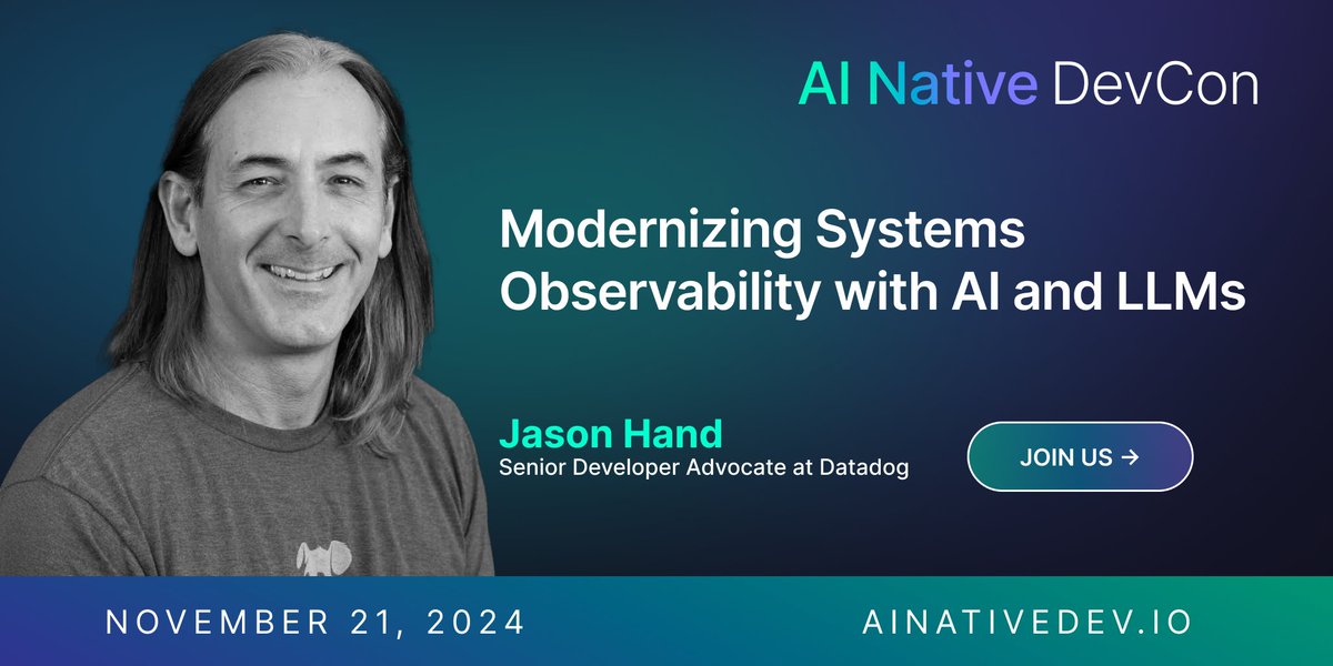 tessl_io's tweet image. 📊 Is your organization struggling with system observability? Join @jasonhand from @datadoghq as he explores how AI and LLMs are modernizing observability by automating data analysis and anomaly detection. 🚀 #AINativeDev tessl.co/3Uv1rbQ