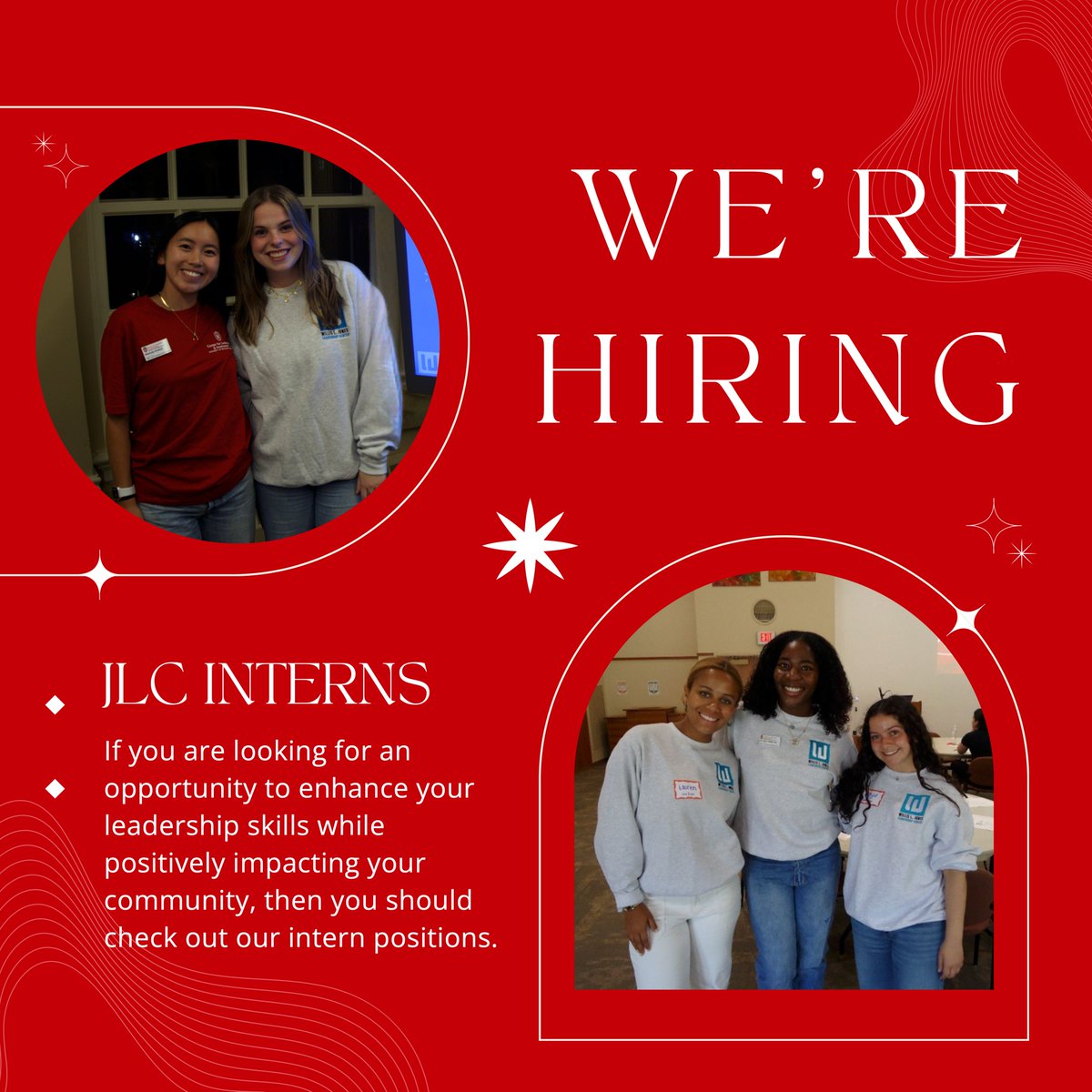 SOLI @ UW-Madison (@uw_soli) on Twitter photo The JLC is hiring! If you are interested in an opportunity to grow your leadership skills while positively impacting your community, then this is the perfect job for you!
For more information about the position and application, visit this link: union.studentjobs.wisc.edu/jobs/jobDescri… The JLC is hiring! If you are interested in an opportunity to grow your leadership skills while positively impacting your community, then this is the perfect job for you!
For more information about the position and application, visit this link: union.studentjobs.wisc.edu/jobs/jobDescri…