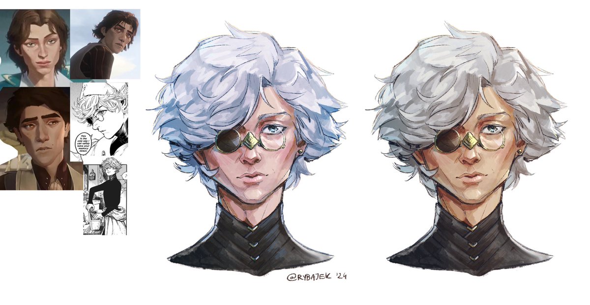 rybajek's tweet photo. I tried to find characters that reminded me of Qifrey visually for refrence! #arcanestyle #ArcaneSeason2 #witchhatatelier #Qifrey https://t.co/MobaqpVAJu