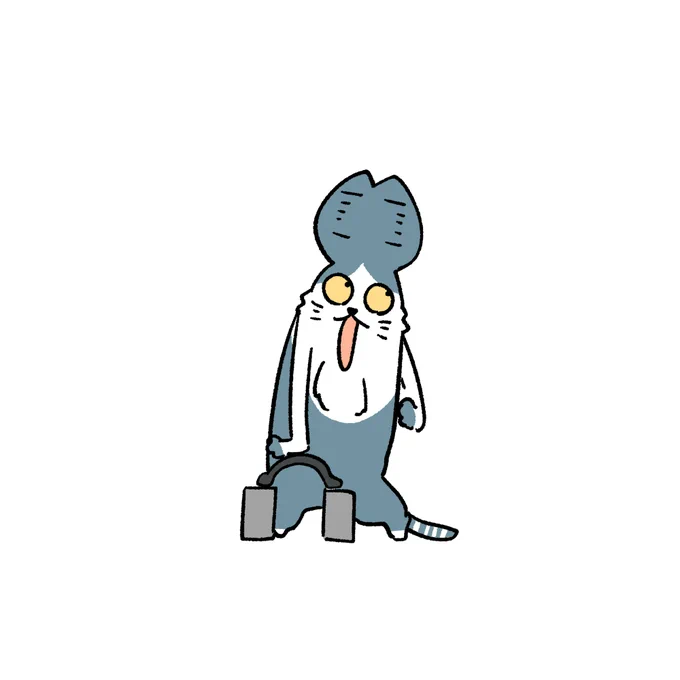 #本ミリバール瓦割りする猫です 