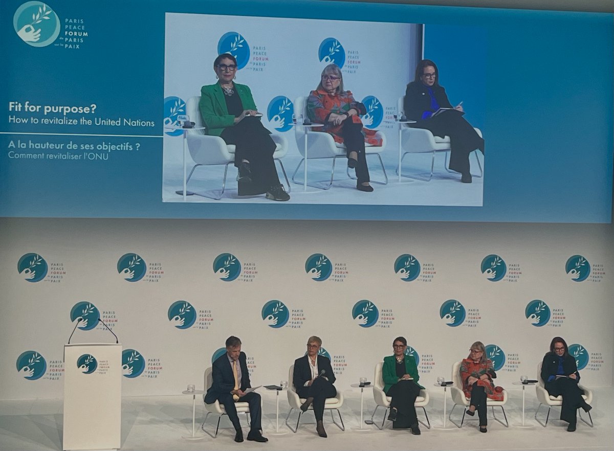 aboutellis's tweet photo. Lots of #EffectiveMultilateralism discussions @ParisPeaceForum this year “Wanted: A Functioning Global Order“: peace mediation deficit, AI divide, women’s leadership, UN revitalisation, etc. @ PalaisdeChaillot where 1948 Universal Declaration of Human Rights was adopted #PPF2024 https://t.co/acV6JDRxbV