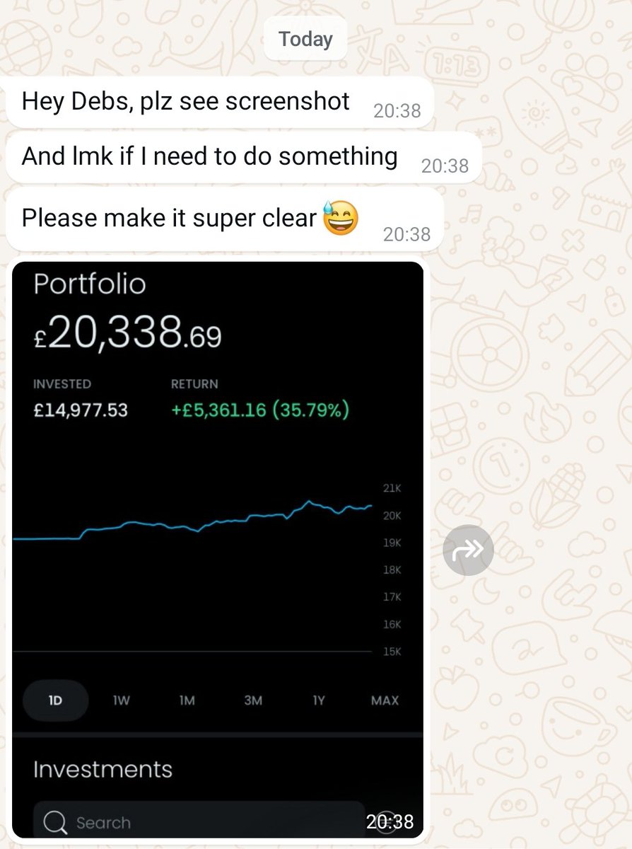 CoachDebs_spa's tweet photo. Messages I like from my 1 v 1 clients. Posting testimonials is high admin but one of my clients started this year this is her stocks and shares ISA ... tax free 20 minutes a month. Lock in #SteppersOnly #Spartans https://t.co/1Cs4jEBcwG