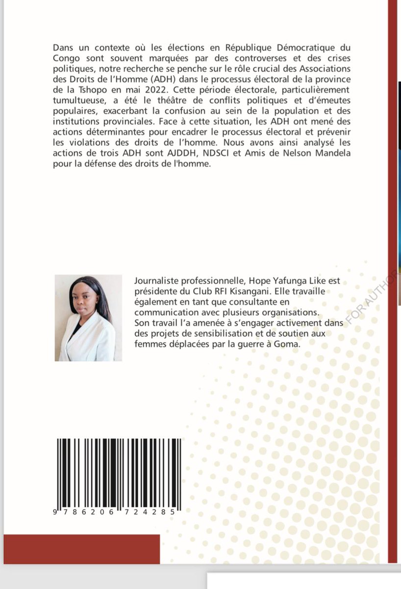 #NOUVEL_OUVRAGE:  #publication_de_mon_tout_premier_livre ,sur la #Communication politique de la #Tshopo.Merci aux #éditions_universitaires_européennes.pr toute commande en ligne
👇👇
lnkd.in/dThgbNwE
<a href="/TshopoProvince/">GOUVERNORAT DE LA TSHOPO Officiel</a> <a href="/JeanBamanisa/">Jean Bamanisa</a> <a href="/AJDDH6/">AJDDH</a> <a href="/MadeleineNikom2/">Madeleine Nikomba</a> <a href="/ConstantMutamba/">Constant Mutamba</a>