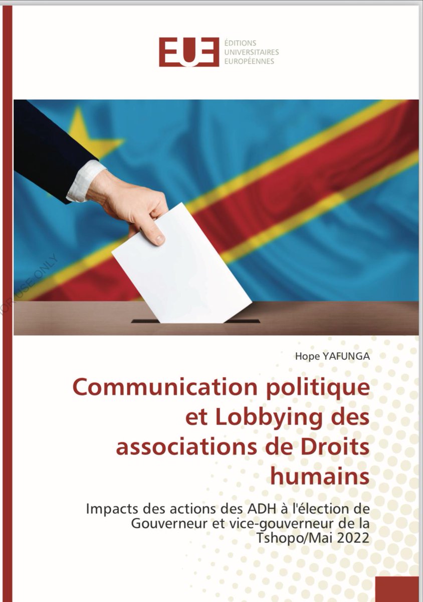 YafungaH's tweet photo. #NOUVEL_OUVRAGE:  #publication_de_mon_tout_premier_livre ,sur la #Communication politique de la #Tshopo.Merci aux #éditions_universitaires_européennes.pr toute commande en ligne
👇👇
https://t.co/3ilkSVdT5A
@TshopoProvince @JeanBamanisa @AJDDH6 @MadeleineNikom2 @ConstantMutamba https://t.co/mcS1JLBBRu