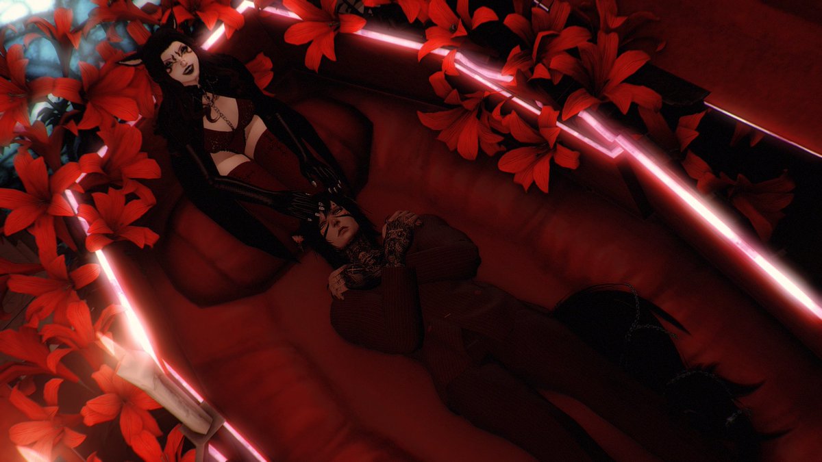 xDertah's tweet photo. Man... why do I always let the hot goth chicks cast their spells on me...

w/ the great @skelyjely 

#OrchidStudio | #miqote | #GPOSER  | #gpose https://t.co/OMrxBM6OcY