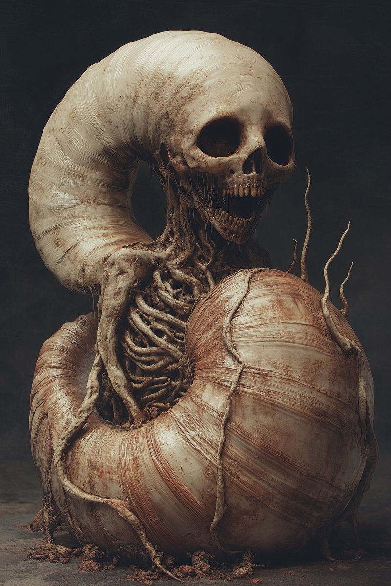 Demon in a shell
Gn

#darkart #AIart #macabreart #skull #MidjourneyAI #horrorart
