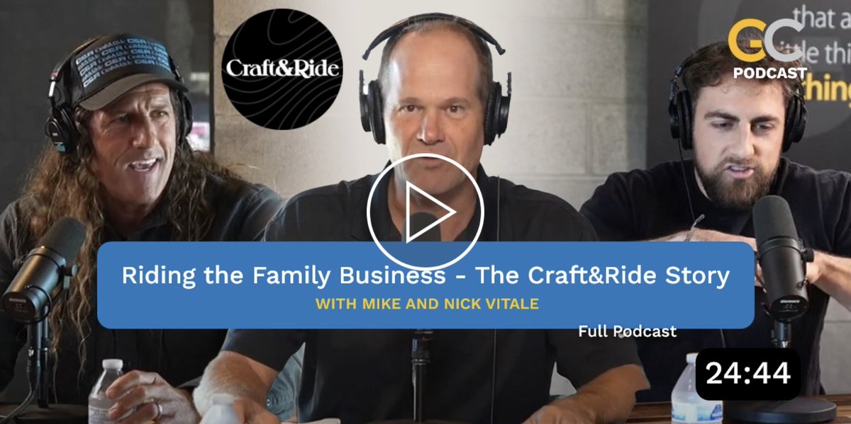 craftandride's tweet photo. Mike and Nick, Co-Founders of Craft&Ride, discuss the journey of building Craft&Ride and valuable tools that have helped them along the way on the GoldenComm Podcast.

Listen at: https://t.co/PH5dNOI5E0
 
If you or someone you know is looking to start a business/already building, listen to hear more about the magic behind Craft&Ride.
 
Thank you for being a part of the ride. We couldn't do it without you.