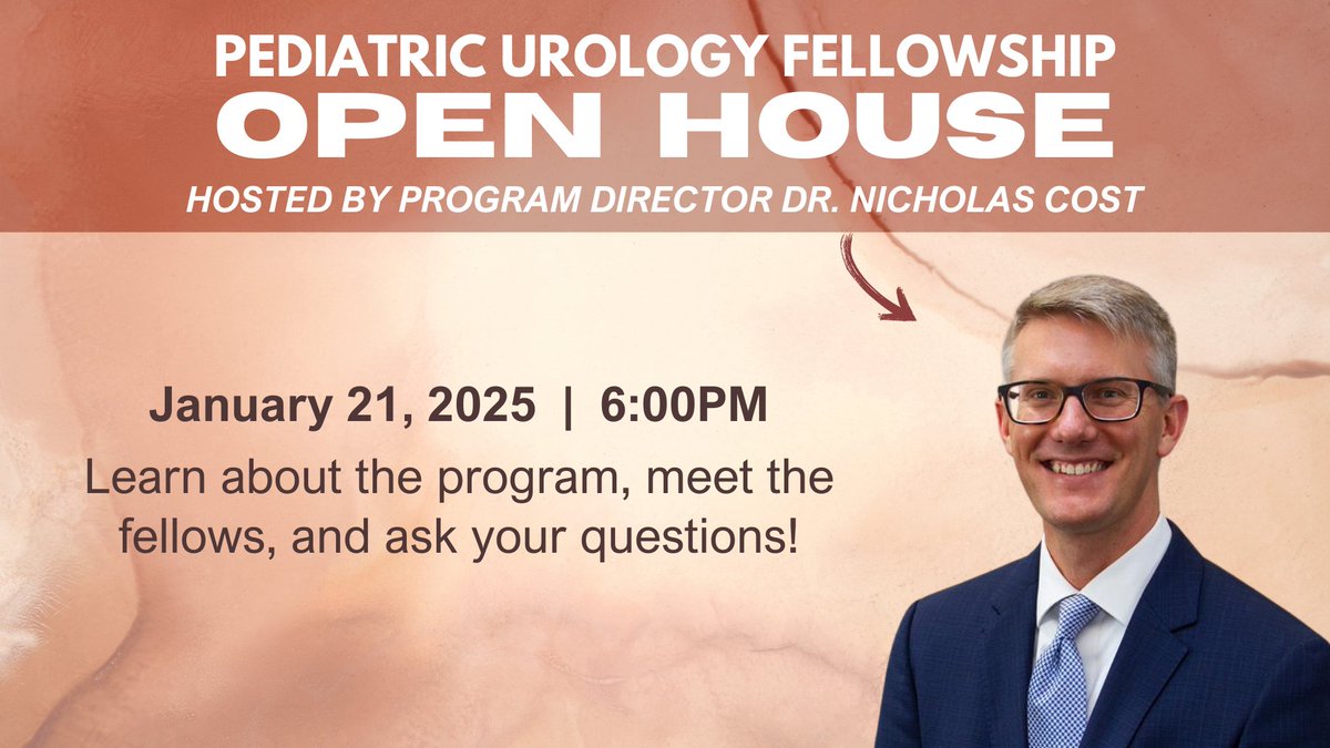 CU Urology (@cu_urology) on Twitter photo Dr. Kelly Harris started as a Peds Urology Fellow here at CU, and is now a faculty member at <a href="/ChildrensColo/">Children's Hospital Colorado</a>!
Interested in doing the same? Join us on January 21 to meet the fellowship program director, current fellows, and to ask all your questions!⬇️
ucdenver.co1.qualtrics.com/jfe/form/SV_74… Dr. Kelly Harris started as a Peds Urology Fellow here at CU, and is now a faculty member at <a href="/ChildrensColo/">Children's Hospital Colorado</a>!
Interested in doing the same? Join us on January 21 to meet the fellowship program director, current fellows, and to ask all your questions!⬇️
ucdenver.co1.qualtrics.com/jfe/form/SV_74…
