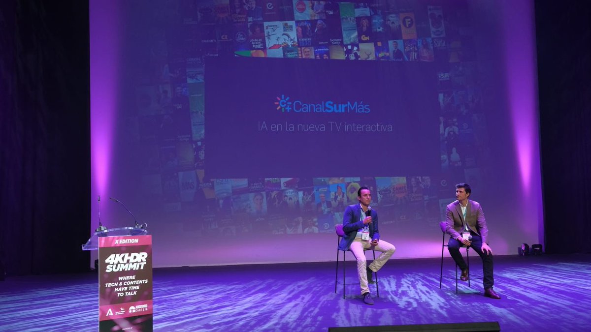 blancopoley's tweet photo. Un lujo presentar en la @4KSummit junto con @Manu_Quero, responsable de Alianzas Estratégicas de Google, las líneas del proyecto piloto en el que ya trabajamos para subtitular gracias a la IA las coplas del Carnaval de Cádiz a través de nuestro canal de YouTube 💪🏼 https://t.co/KaQ122hUWn