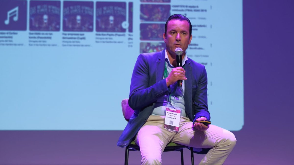 blancopoley's tweet photo. Un lujo presentar en la @4KSummit junto con @Manu_Quero, responsable de Alianzas Estratégicas de Google, las líneas del proyecto piloto en el que ya trabajamos para subtitular gracias a la IA las coplas del Carnaval de Cádiz a través de nuestro canal de YouTube 💪🏼 https://t.co/KaQ122hUWn