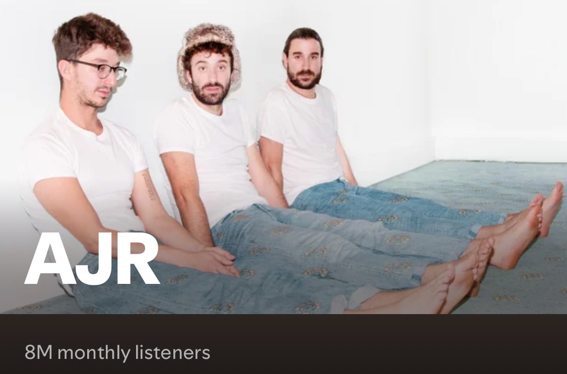 the_max_c's tweet photo. reminder to all aspiring artists that this band still has more monthly listeners than you could ever hope for 😟 https://t.co/5BZCnoN3dQ
