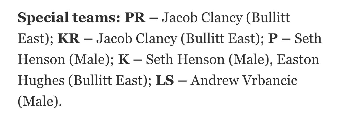 AndrewVrbancic's tweet photo. Excited to be named All district first team for 2 positions!  3 years in a row at TE and 2 years in a row at Long snapper.  @coach_stepp @_CoachElliott @WendyLaurent55 @CoachOrts @FBCoachHale @_CoachHoov @coachwatts24 @paupaupau5 @CoachBerb https://t.co/fyPqH6vh5j