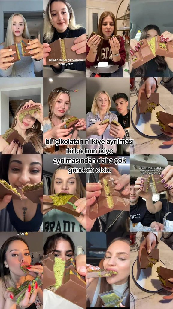 bir çikolata ikiye ayrlıması iki kadının ikiye ayrılırmasından daha çok gündem oldu.#ikbaluzuner #aysenurhalil