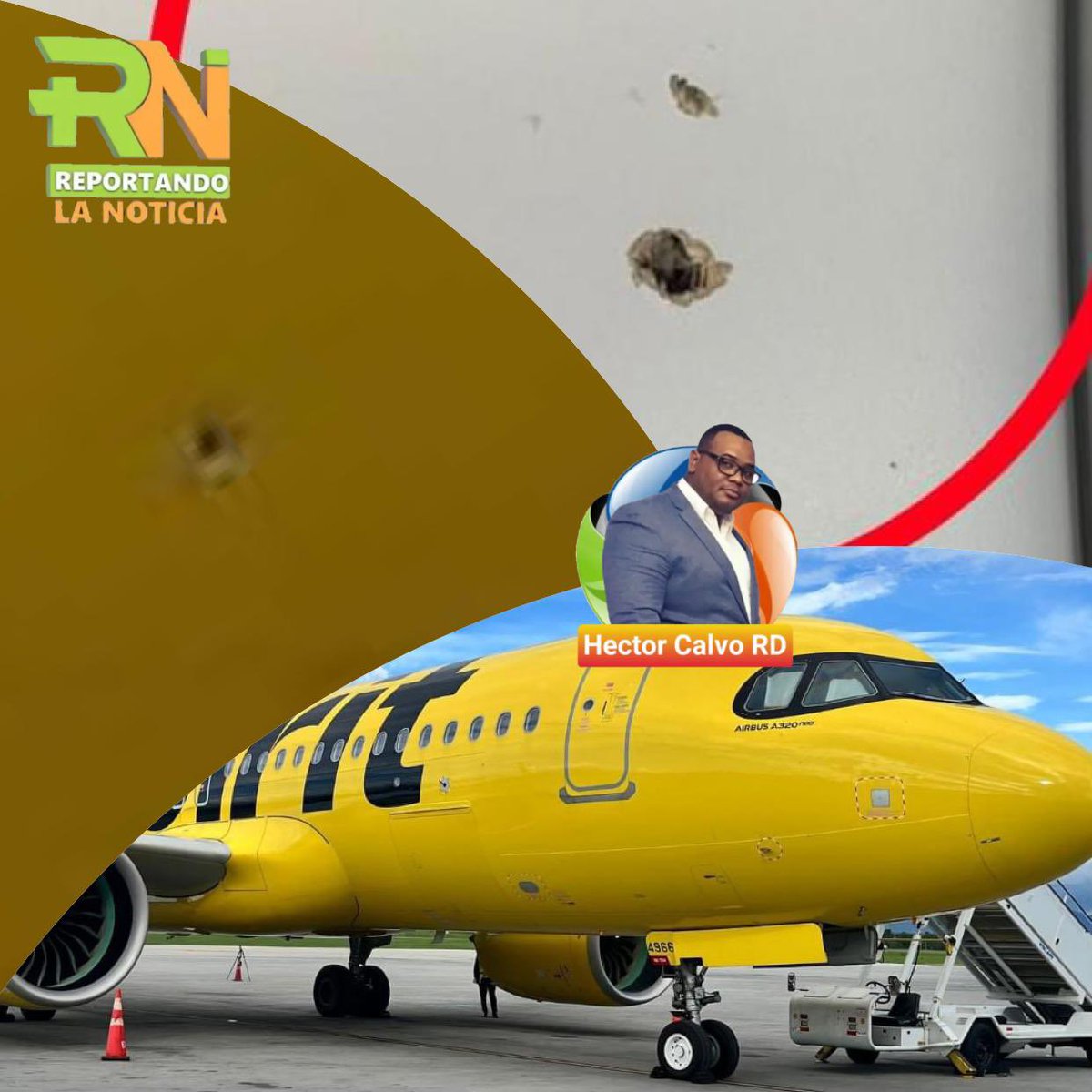 reportaNoticia's tweet photo. 🚨 | #EnImágenes | 🚨

Así quedó el avión de Spirit Airlines  tras ser alcanzado por disparos al intentar aterrizar en Puerto Príncipe

El vuelo de Spirit Airlines fue alcanzado por disparos este lunes cuando intentaba aterrizar en el aeropuerto de Puerto Príncipe, Haití. https://t.co/hgU0MlHP9G