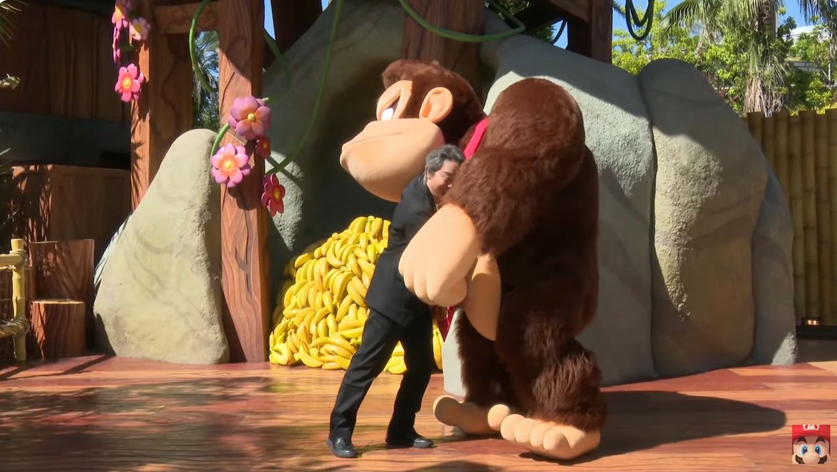 Mr. Miyamoto hugging Donkey Kong is the wholesome content everyone needs.