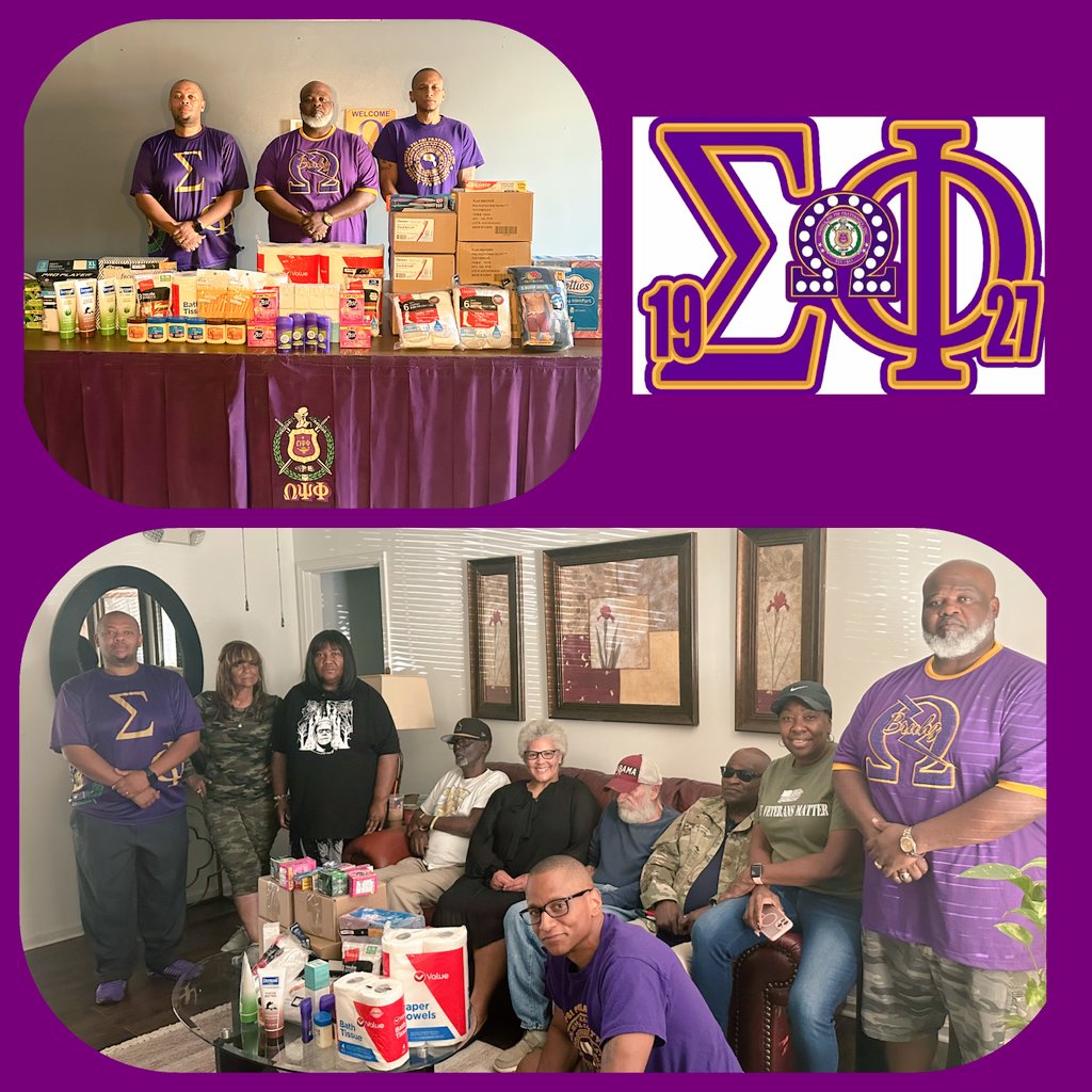 Taking time to celebrate our veterans and provide them with supplies. Thank you for your service!🇺🇸 #SigmaPhiChapter <a href="/CoachWhitlow/">David Whitlow, Jr.✨</a> <a href="/coachalpogue/">Al Pogue</a> <a href="/CoachKYH/">Coach Harris</a> <a href="/OfficialOPPF/">Omega Psi Phi® Fraternity</a> <a href="/shad_mayes/">shad</a> <a href="/WhatUMeanBruh/">Nick Nelson</a> <a href="/OMEGAPSIPHI/">MEN OF OMEGAPSIPHI</a> <a href="/GammaSigQues/">Bama State Ques</a> <a href="/bennie_cooks/">bennie cooks</a> <a href="/Charlie3Stacks/">Charlie Hudson, III</a> <a href="/CoachCDGib/">Coach Charles D. Gibson, M.S.</a> <a href="/GammaPiQues/">GammaPi OmegaPsiPhi</a> 💯