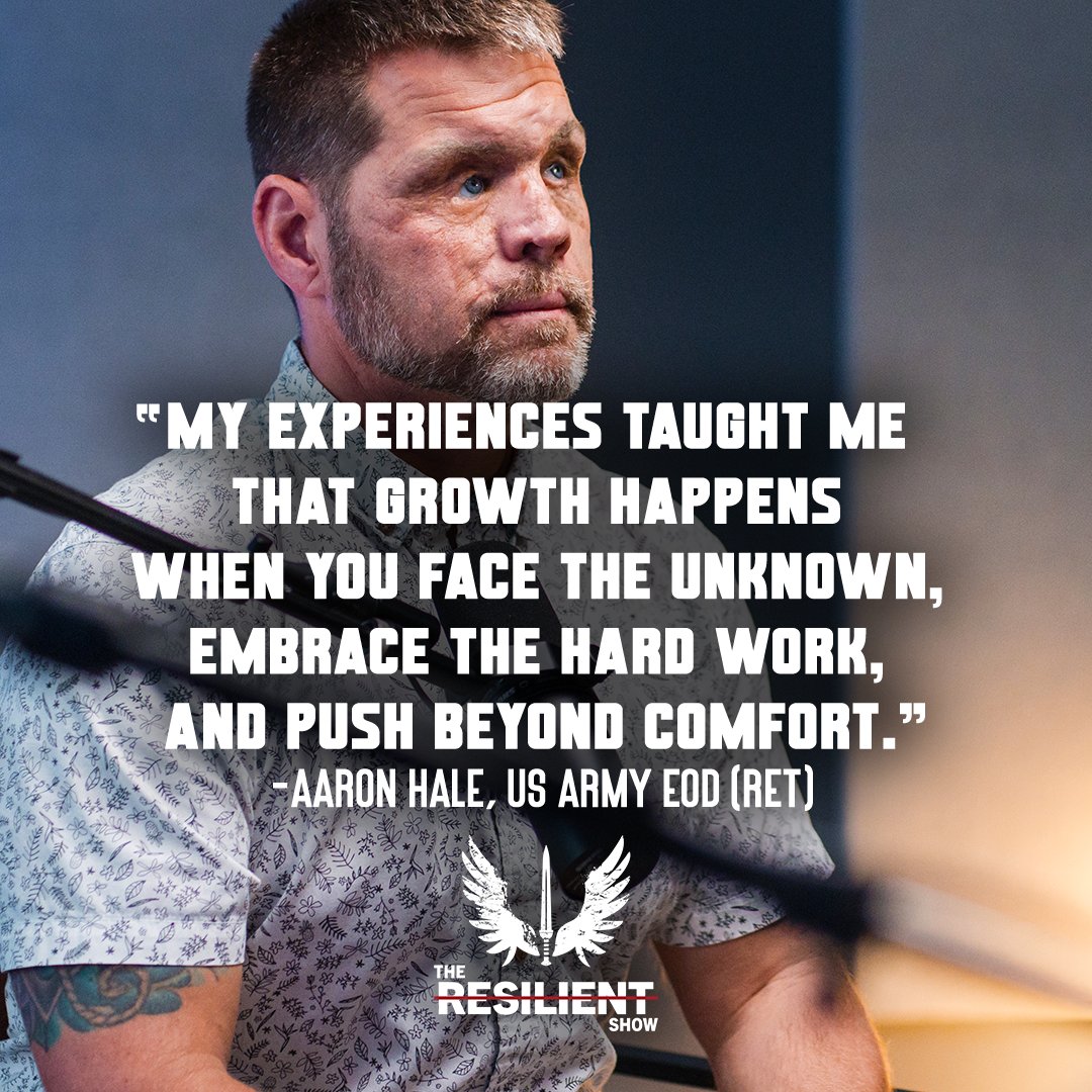 ResilientShow's tweet photo. "My experiences taught me that growth happens when you face the unknown, embrace the hard work, and push beyond comfort." - @aclayhale TRS 032
#resilient #liveresilient #motivation https://t.co/jCi2NOw1Og
