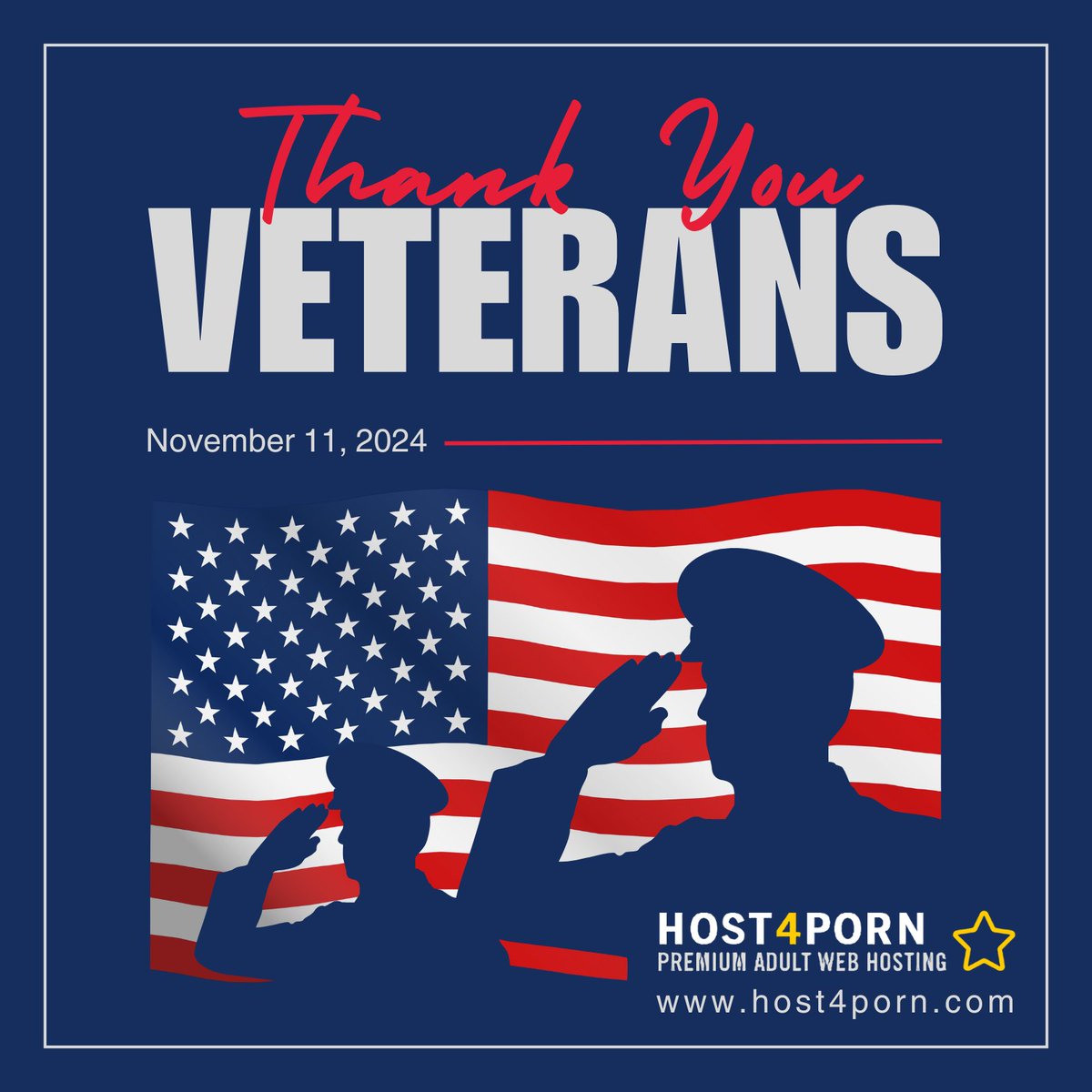 host4porn's tweet photo. To all veterans, today we celebrate you and the incredible sacrifices you've made for our country. Your commitment reminds us of the true meaning of service. Thank you for your dedication.
.
.
.
.
#CelebratingService #VeteransDay https://t.co/99eHlV5ty6