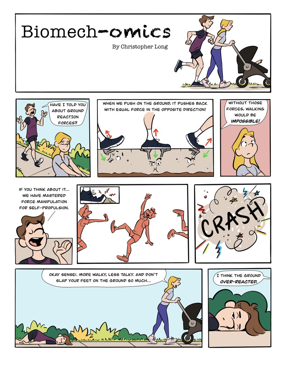 Introducing - drumroll, please -  BIOMECH-OMICS! As a biomechanical researcher, I sometimes forget that most people aren't! I am starting this comic series to share the world of Biomechanics with those who don't live in it daily (and those who do)! 
#biomechanics #OpenScience