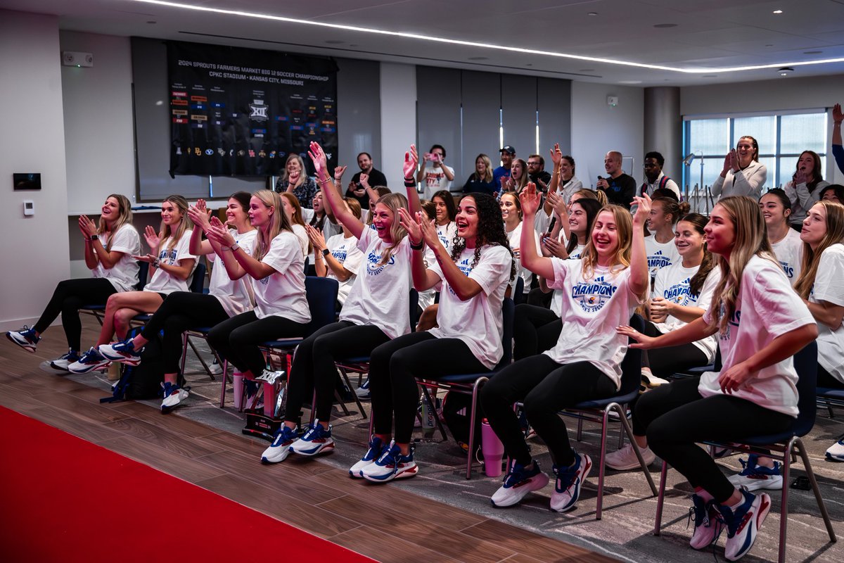 KUWSoccer's tweet photo. NCAA Tournament bound!

#RockChalk https://t.co/YSCGgEmHS5