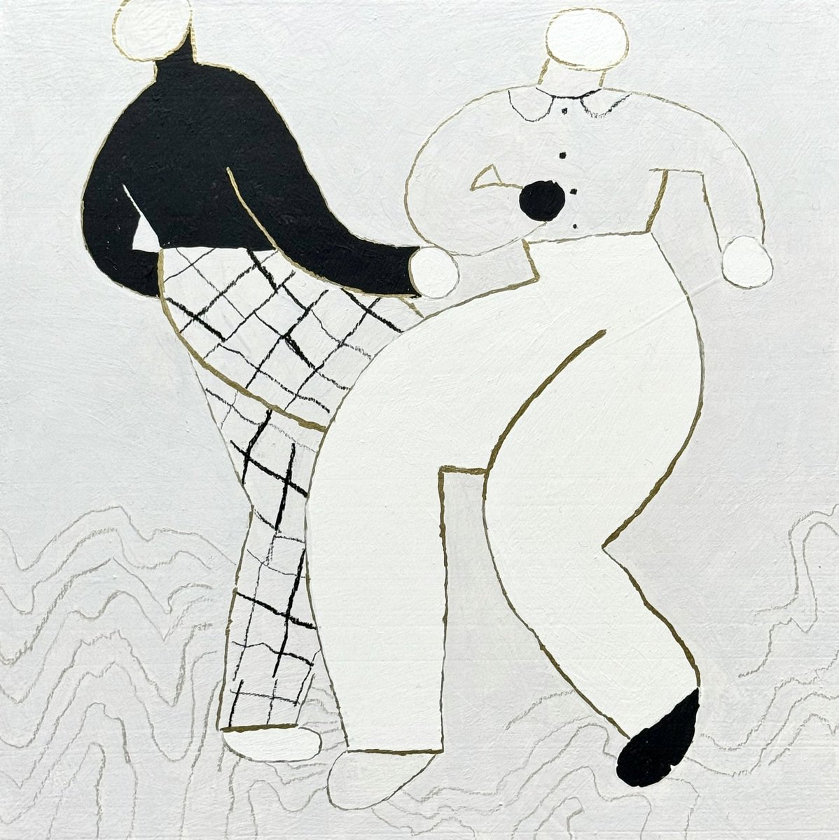 「個展「FLOATERS」10日目(〜11/17)です。日曜日までにお越しくださっ」|芦野公平 kohei ashinoのイラスト