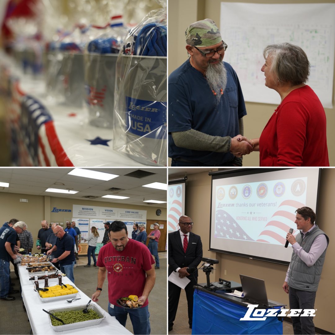 Monday was a salute to those who have served at Lozier. The company's Veterans Day event featured speaker Tony Goins delivering a rousing speech in Omaha, which was simultaneously broadcasted to every Lozier location!