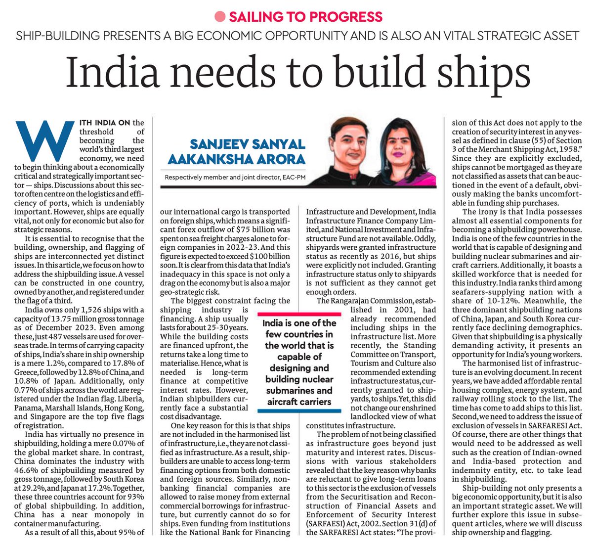 Sanjeev Sanyal tweet media