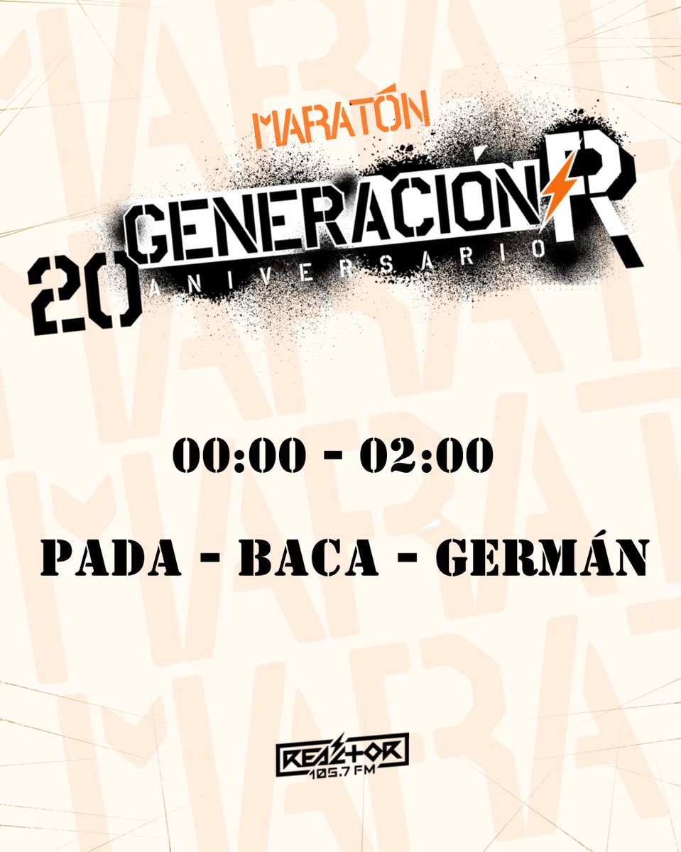 Reactor105's tweet image. 🎶 Estas soooon las mañaniiiitas que cantaaaaban a Reactooor 🎶

Comenzamos nuestro maratón de 20 años al aire junto a @padarevolver, @bacanauta y @Gobi3_1. Manden sus mensajes que la celebración radiofónica suena con todo 🥳📻🎉

#GeneraciónR #R20