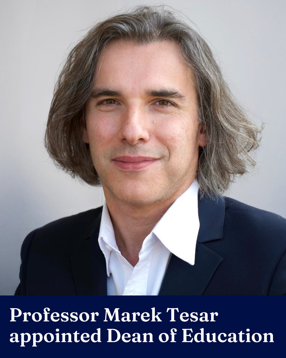 Faculty of Education (@edumelb) on Twitter photo We're delighted to share that Prof <a href="/DrMarekTesar/">Marek Tesar</a> has been appointed as Dean of Education.
Prof Tesar's award-winning studies focus on early childhood education in New Zealand and internationally. We look forward to welcoming him in the role 3 March → unimelb.me/3ArKRTD We're delighted to share that Prof <a href="/DrMarekTesar/">Marek Tesar</a> has been appointed as Dean of Education.
Prof Tesar's award-winning studies focus on early childhood education in New Zealand and internationally. We look forward to welcoming him in the role 3 March → unimelb.me/3ArKRTD