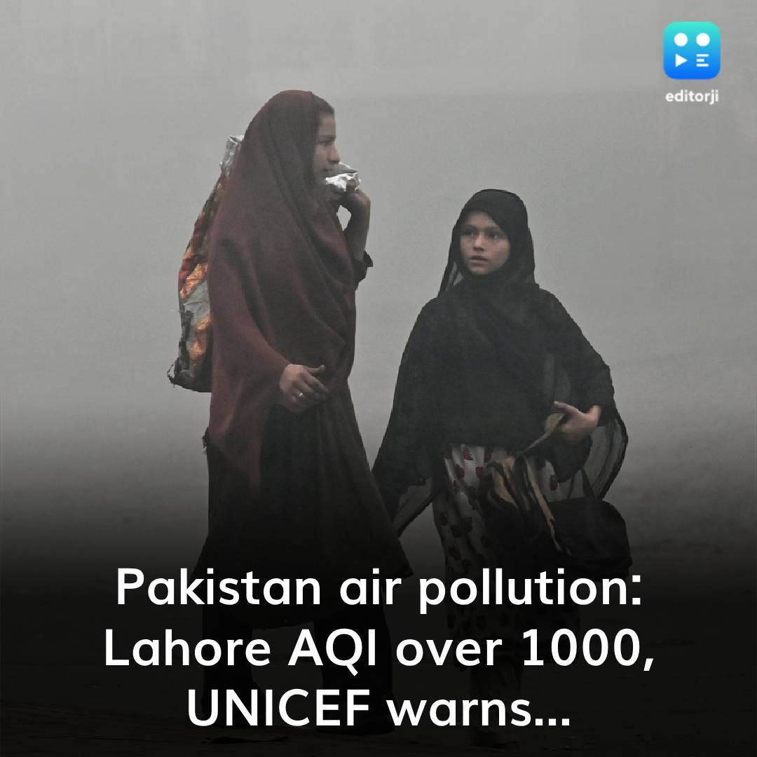 editorji's tweet photo. The UNICEF has raised concerns about the health risks facing 11 million children in Pakistan's eastern Punjab province due to worsening air pollution, which experts say has effectively become a "fifth season" in recent years.
#PakistanPollution #UNICEF #AirPollution https://t.co/WRHieWn3D4