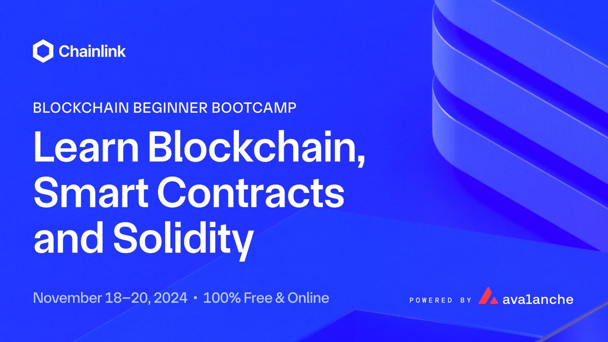 Nếu bạn đam mê Blockchain và Hợp đồng Thông minh, đây là cơ hội dành cho BẠN! 
Blockchain Beginner Bootcamp được tổ chức bởi <a href="/chainlink/">Chainlink</a> và hỗ trợ bởi <a href="/avax/">Avalanche🔺</a> hiện đã MỞ ĐĂNG KÝ.  

Bạn sẽ học:
- Xây dựng Hợp đồng Thông minh
- Giới thiệu về các công nghệ